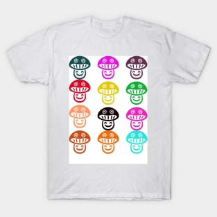 Rainbow Smiley Mushrooms T-Shirt